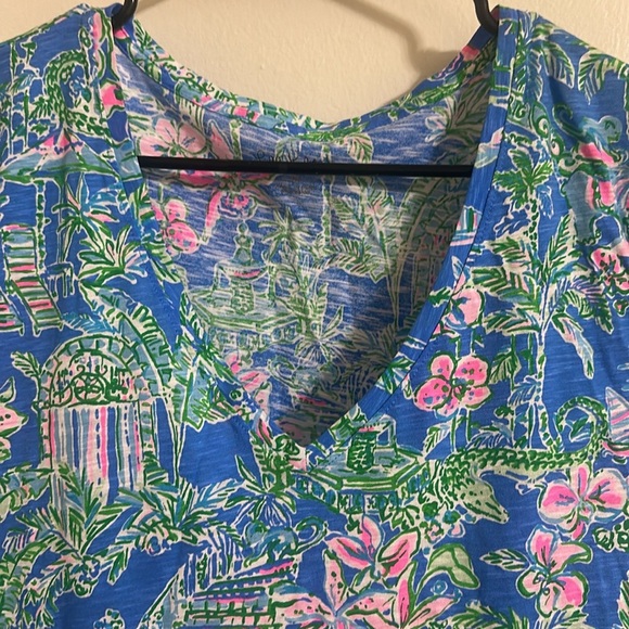 NWOT Lilly Pulitzer V-Neck Etta Top Medium - Picture 4 of 5